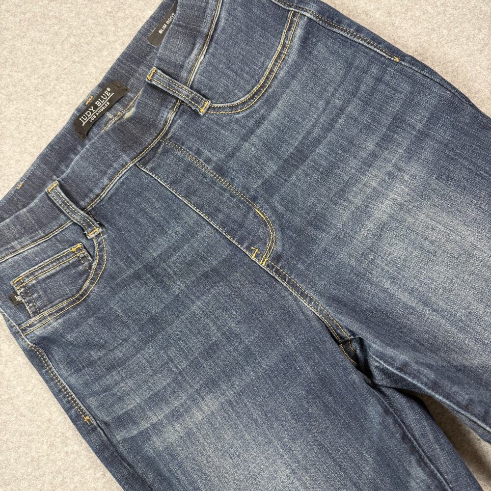 Judy Blue Women’s Dark Wash High Rise Slim Boot Cut Pull On Stretch Jeans 7/28